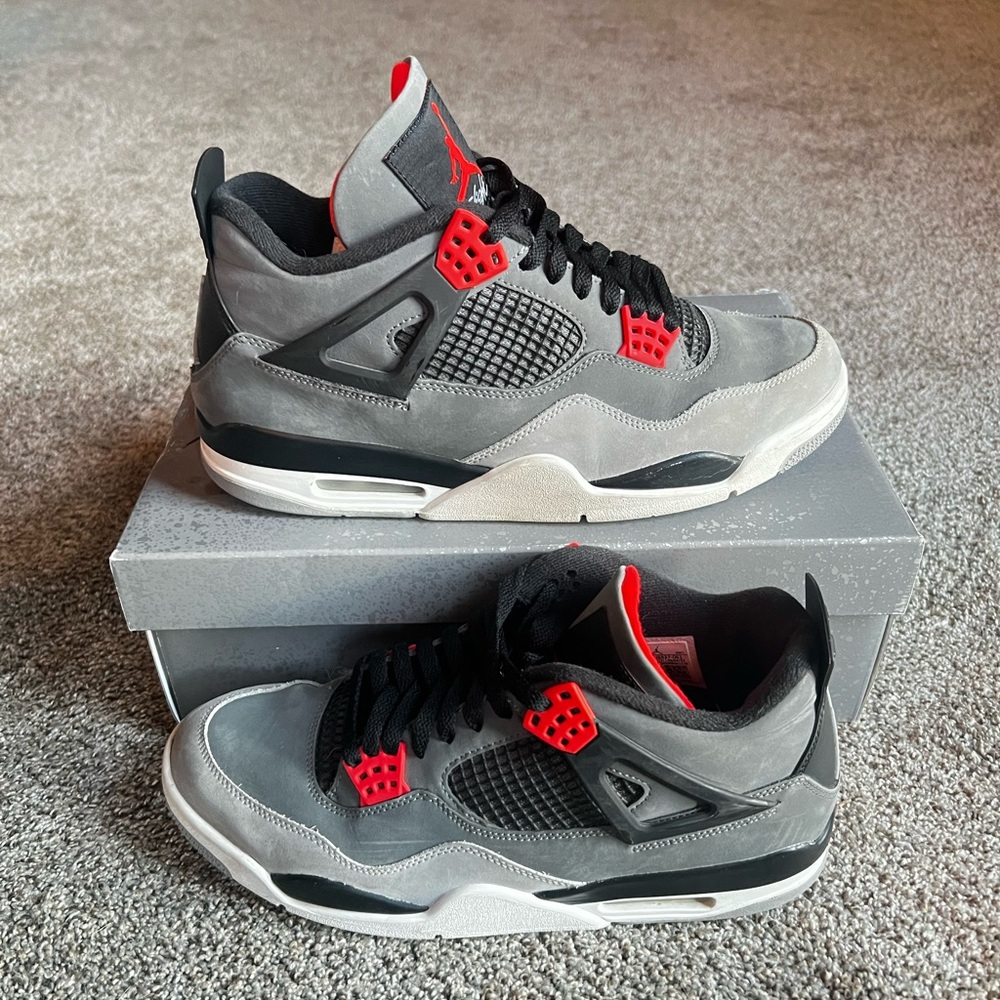 Air Jordan 4 Retro “Infrared” 100% Authentic Guaranteed - Picture 8 of 9